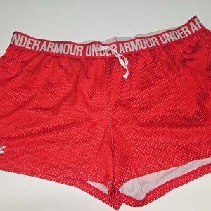Under Armour Womens XL Loose Heat Gear Mesh Active Shorts with Draw String